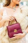 Small Top Handle Satchel - Ostrich