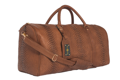 Brown Python Duffle Bag