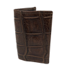 Modern Gusseted Brown Alligator Wallet