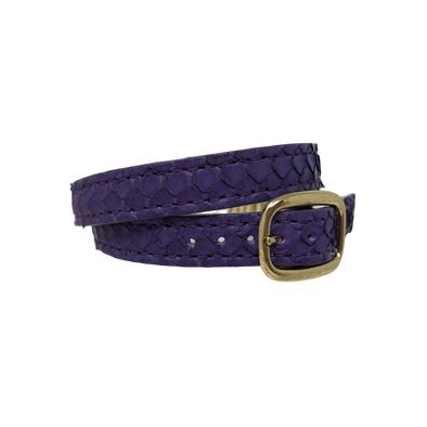 Purple Python Double Wrap Bracelet