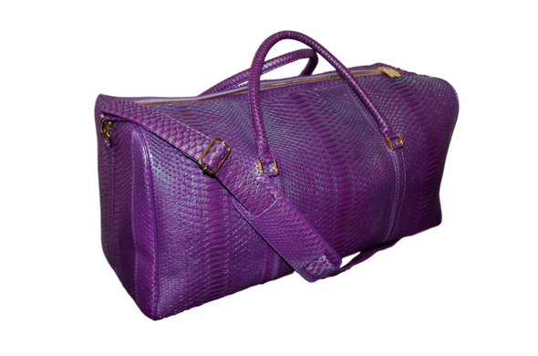 Duffel Bag - Purple/Mint Python