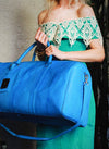 Duffel Bag - Electric Blue Python