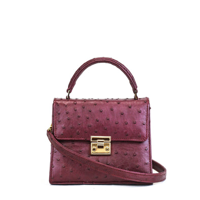 Small Top Handle Satchel - Ostrich