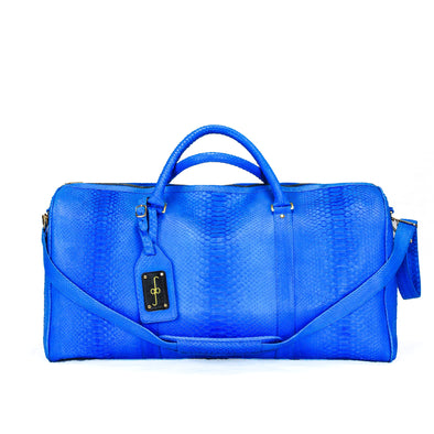 Duffel Bag - Electric Blue Python