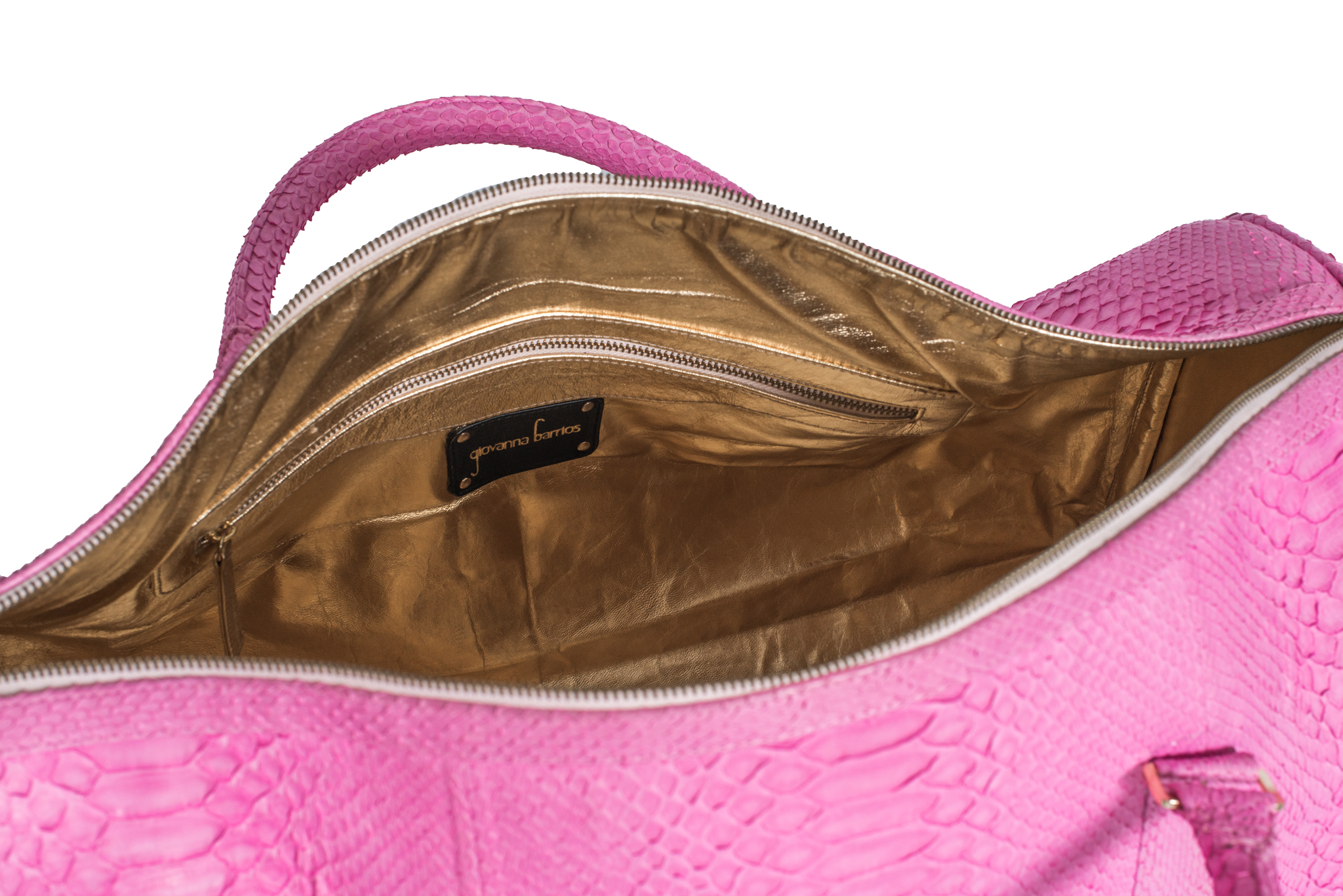 Python Duffle Bag Duffel Bag - Pink Python – GiovannaBarrios