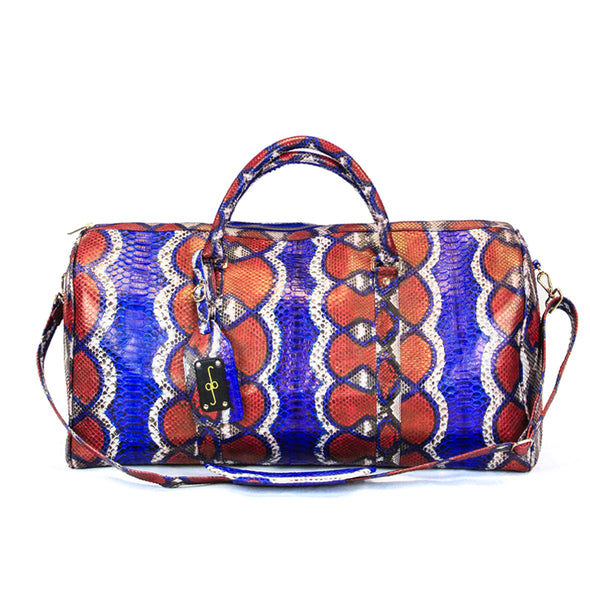 Duffel Bag - Red White & Blue Python