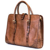 Briefcase - Leather trimmed in Crocodile