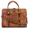 Briefcase - Leather trimmed in Crocodile