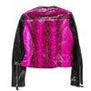Cropped Moto Jacket - Python