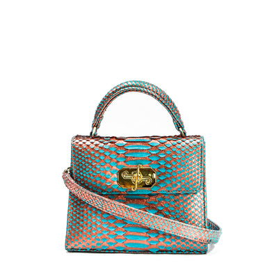 Small Top Handle Satchel - Python